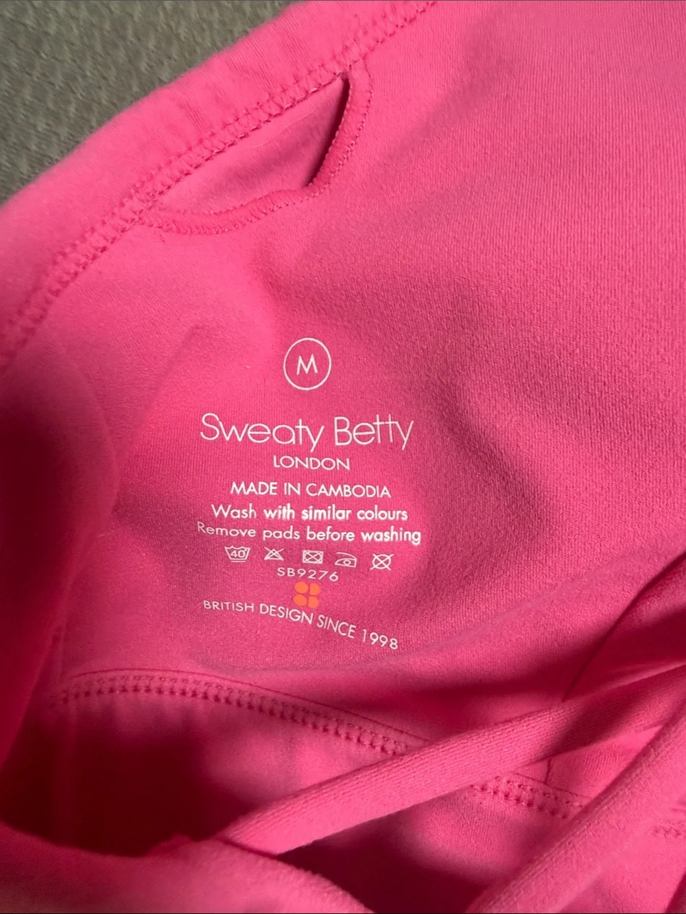 Sweaty Betty Pink Longline Sports Bra | Medium | Strappy Back | Medium Support